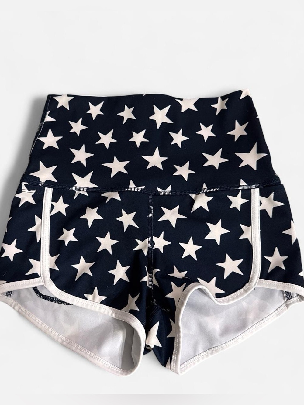 Free People Movement High-Rise Navy Star Print Athletic Shorts for Women